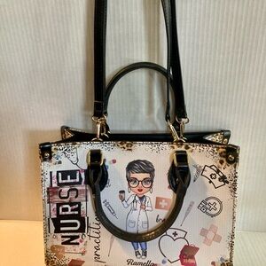 Stylish Nurse Practitioner Tote Bag - Black & White